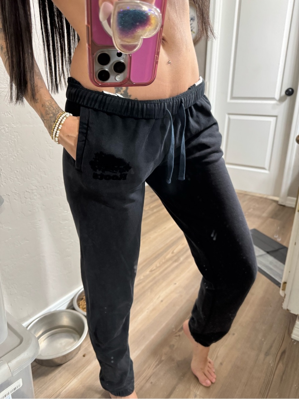 Roots Black Jogger Sweatpants